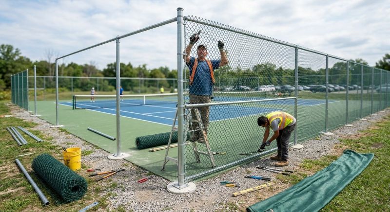 Tennis Court Fence Service