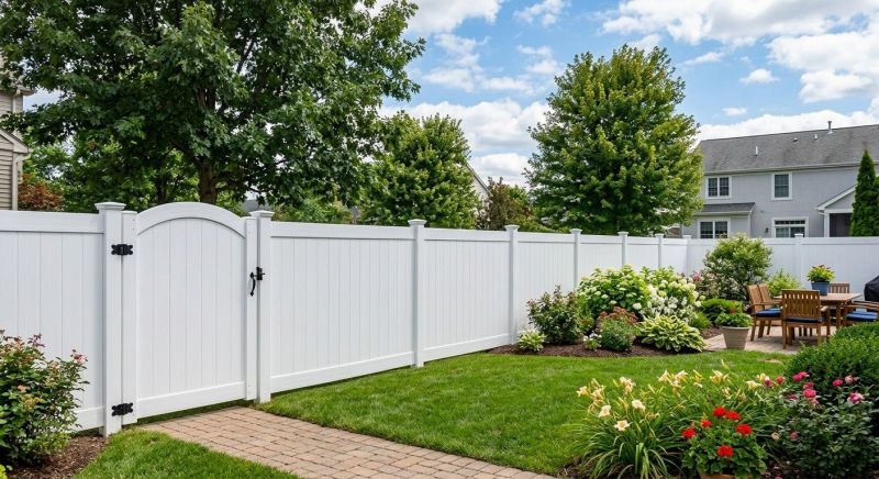 White PVC Fence Installation in Wilmington, NC